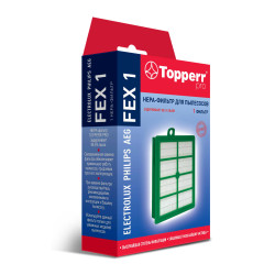 FEX 1 Topperr Hepa-фильтр для пылесосов Electrolux, Philips,Zanussi, AEG (EFH12, FC8031, FC8038) 1104